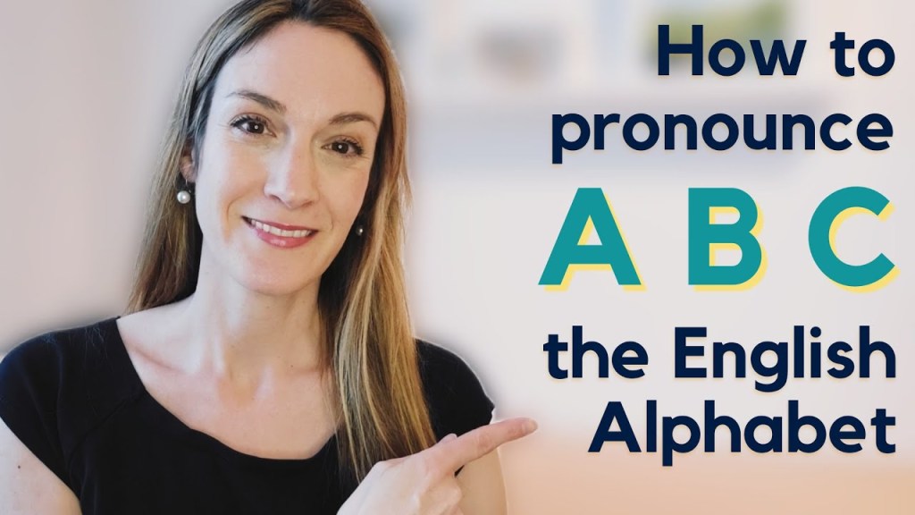 How to pronounce the English Alphabet